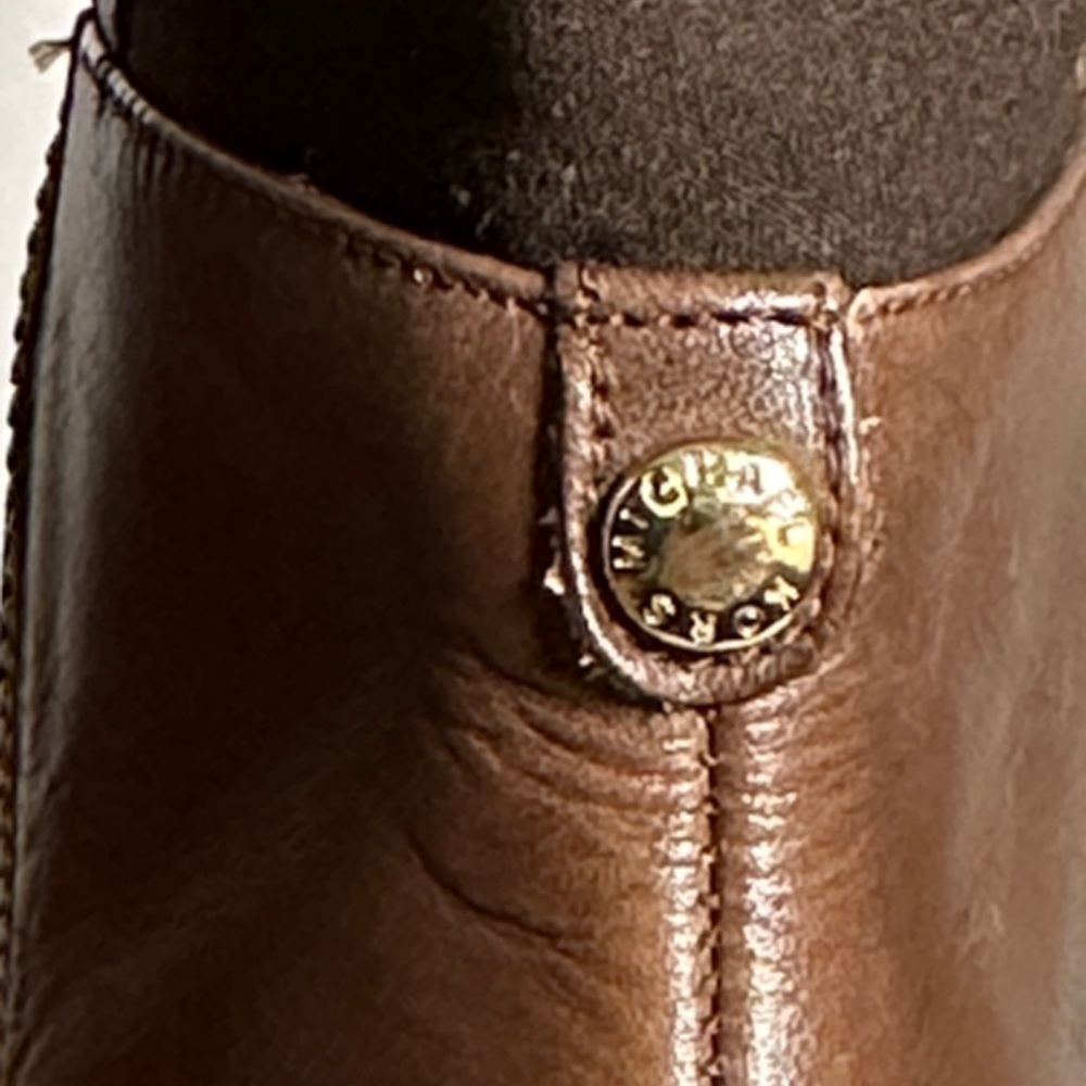 Michael Michael Kors Brown Leather Wedge Ankle Boots – Size 9M - Picture 11 of 14